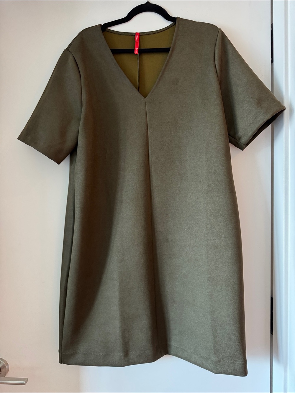 SPANX Olive Green Faux Suede Dress